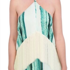 BCBG MAXAZRIA   
BLUSA HALTER w/ Fringe NWT
